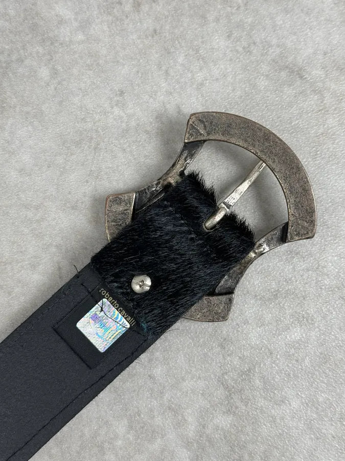 2000s Cavalli Black Pony Hair Belt MkcjGZz 6