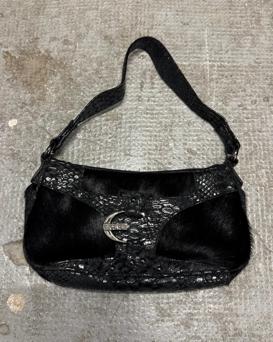 Cavalli Black Pony Hair Python Effect Bag (OS) 0