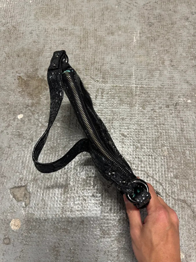 Cavalli Black Pony Hair Python Effect Bag (OS) 4