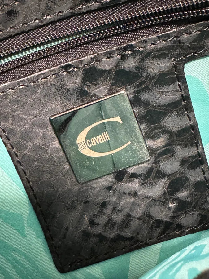 Cavalli Black Pony Hair Python Effect Bag (OS) 7