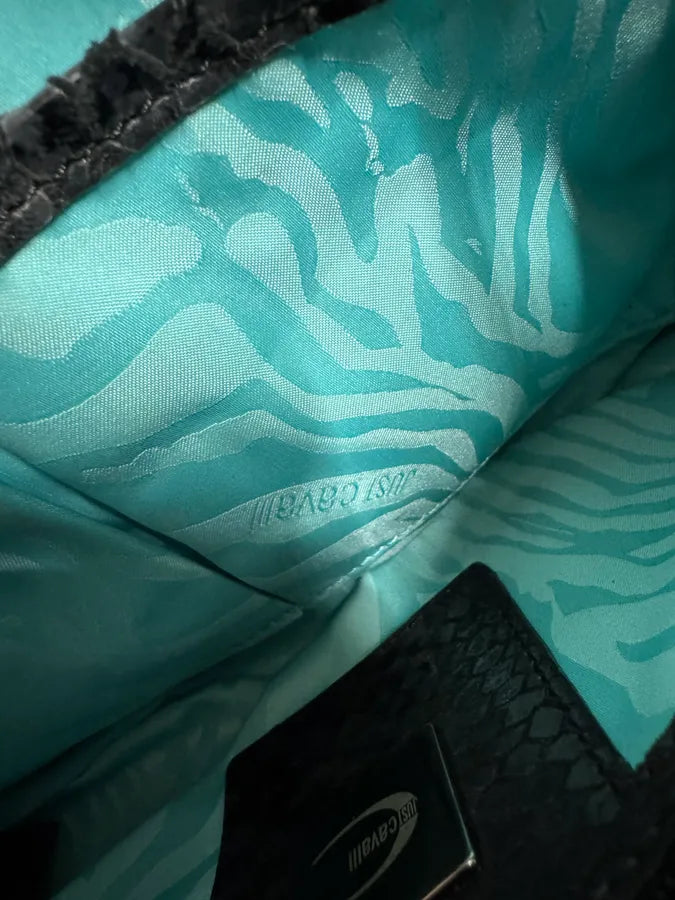 Cavalli Black Pony Hair Python Effect Bag (OS) 8