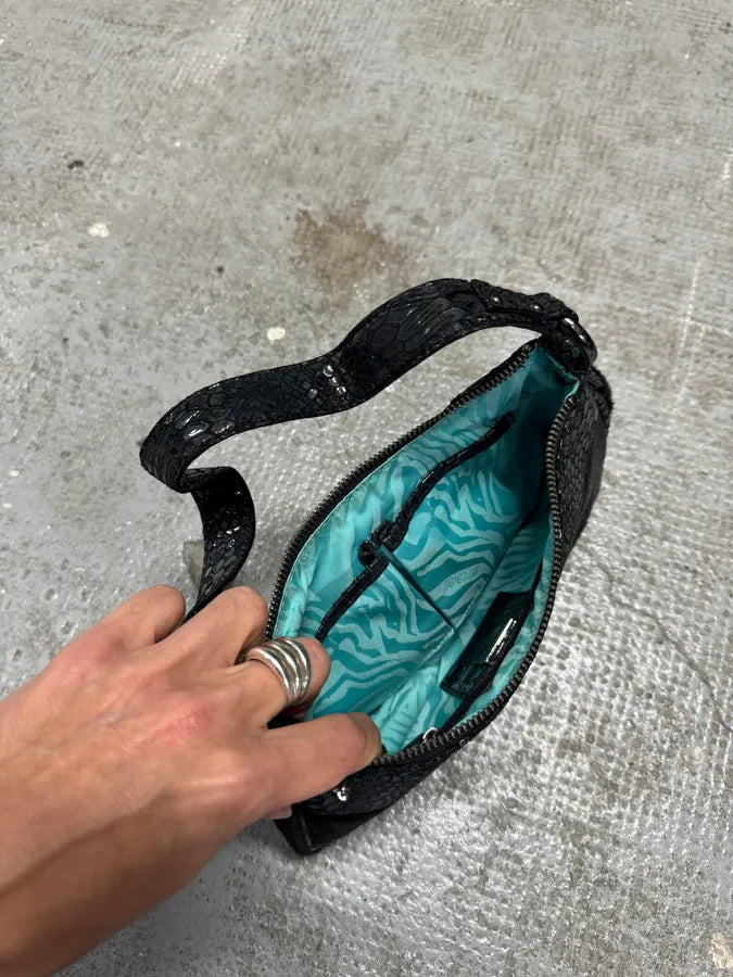 Cavalli Black Pony Hair Python Effect Bag (OS) 9