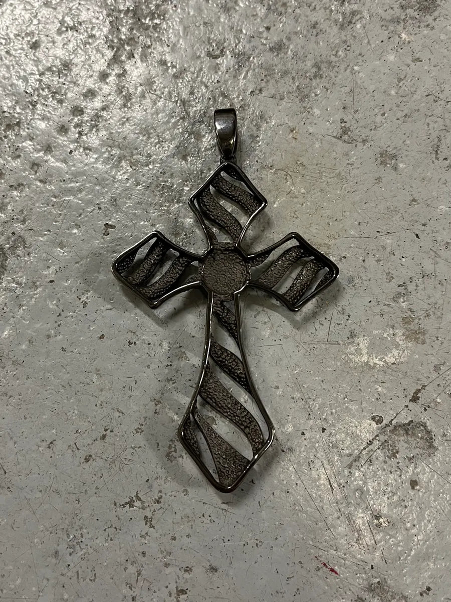 Cavalli Black Strassed Cross Pendant zciCPWx 3