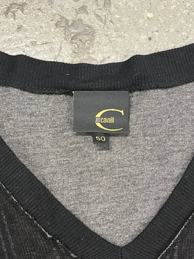 Cavalli Black V Neck Sweater NxaBHeO 6