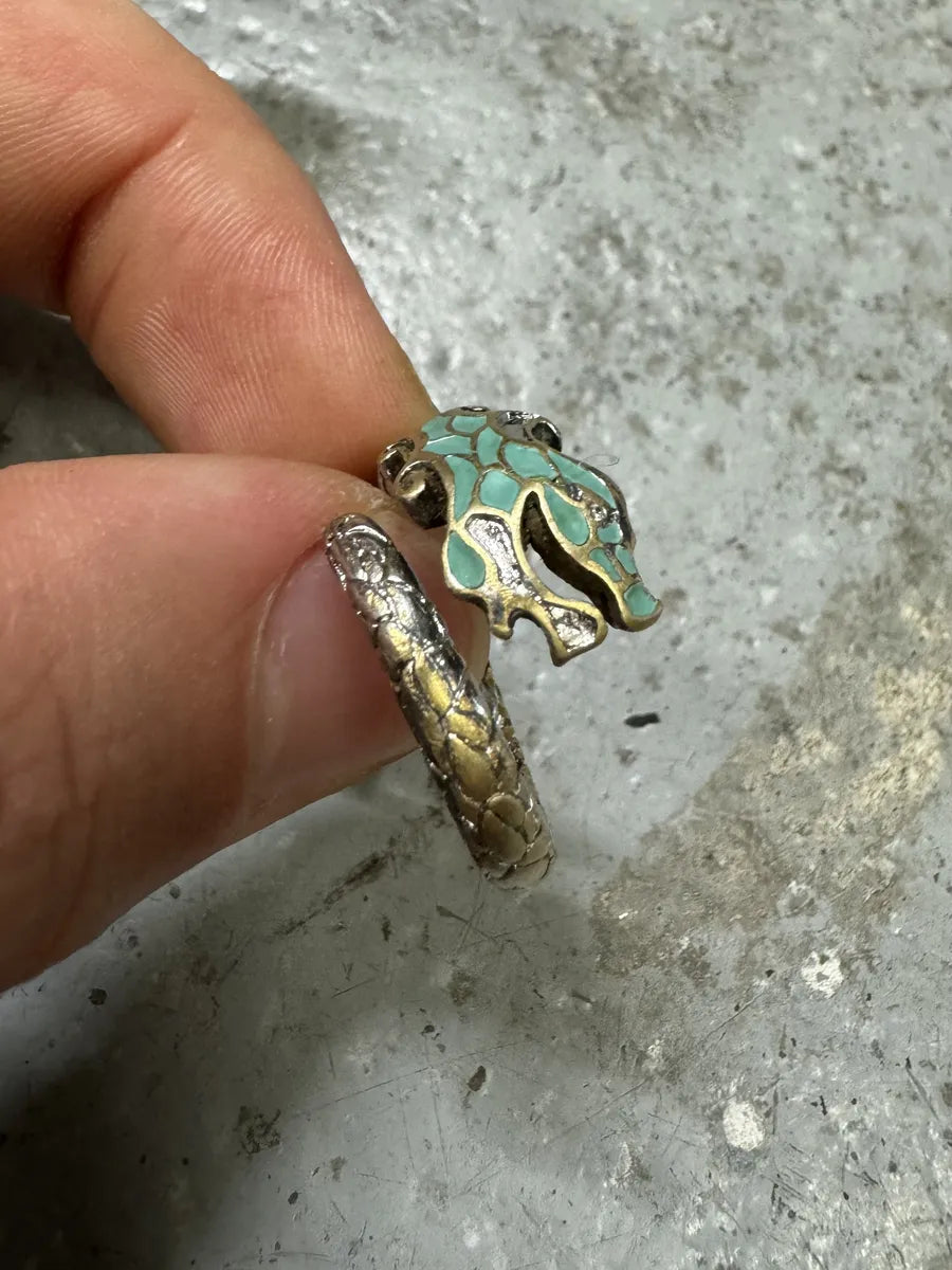 Cavalli Blue Asian Dragon Metal Ring gUyUnUl 0