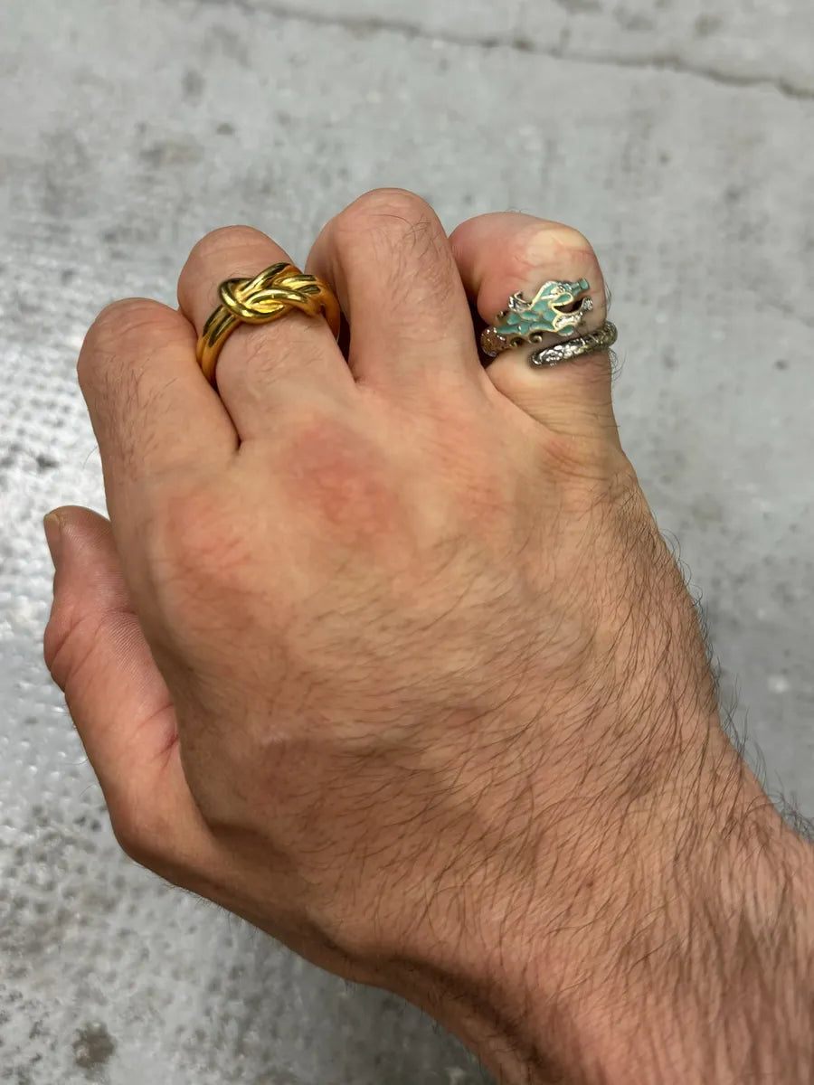 Cavalli Blue Asian Dragon Metal Ring gUyUnUl 1