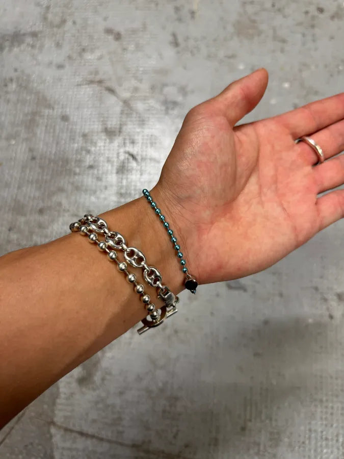 Cavalli Blue Embellished Bullet Bracelet WAUnFQJ 3