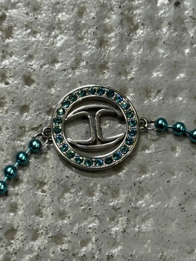 Cavalli Blue Embellished Bullet Bracelet WAUnFQJ 6