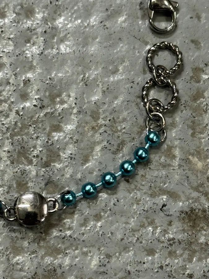 Cavalli Blue Embellished Bullet Bracelet WAUnFQJ 7