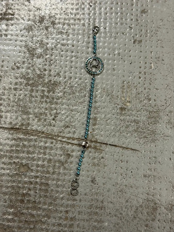 Cavalli Blue Embellished Bullet Bracelet WAUnFQJ 8