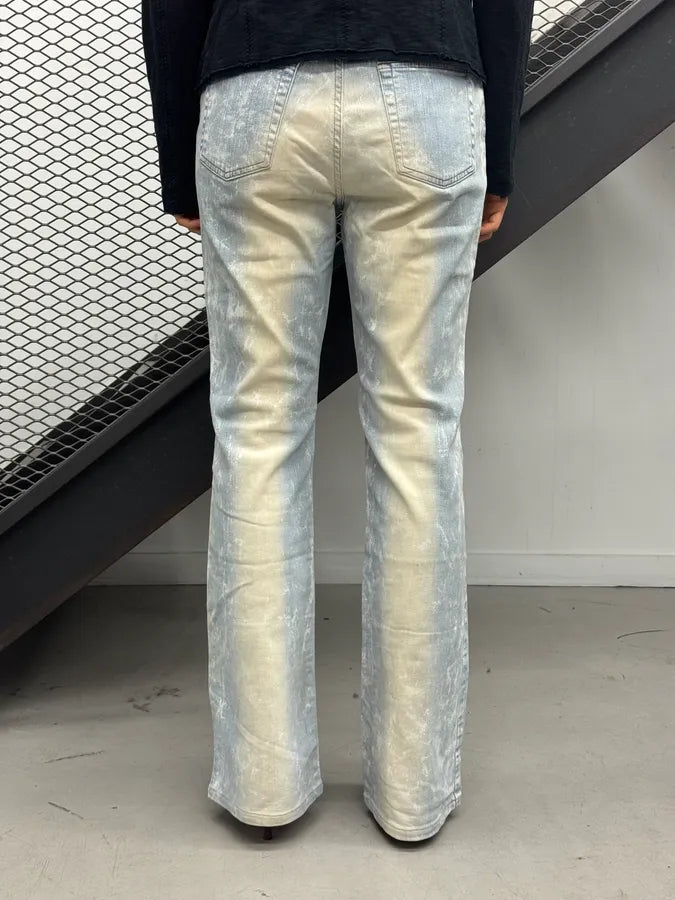 SS2005 Cavalli Bootcut Stone Washed Blue Denim Jeans rCsXeaf 3