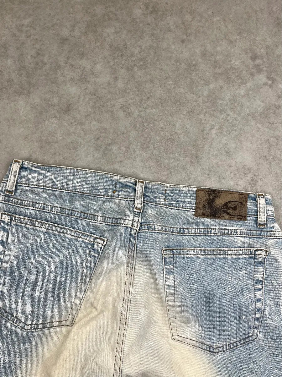 SS2005 Cavalli Bootcut Stone Washed Blue Denim Jeans rCsXeaf 6