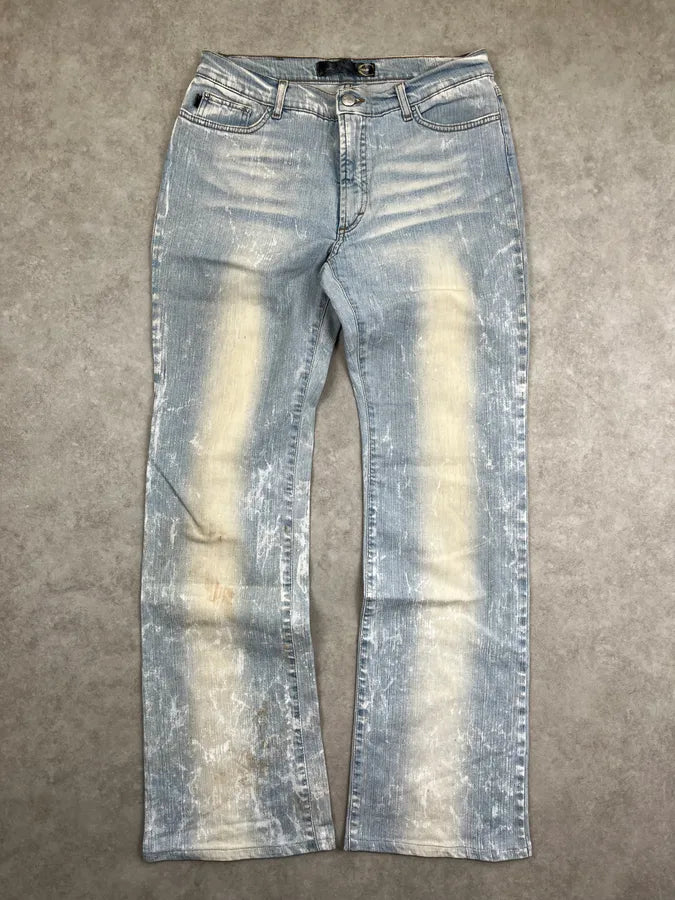 SS2005 Cavalli Bootcut Stone Washed Blue Denim Jeans rCsXeaf 0
