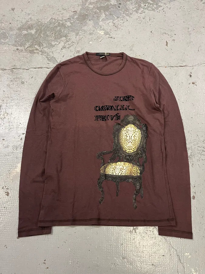 Cavalli Brown Cheetah Cozy Chair Longsleeves hSSAgOe 0