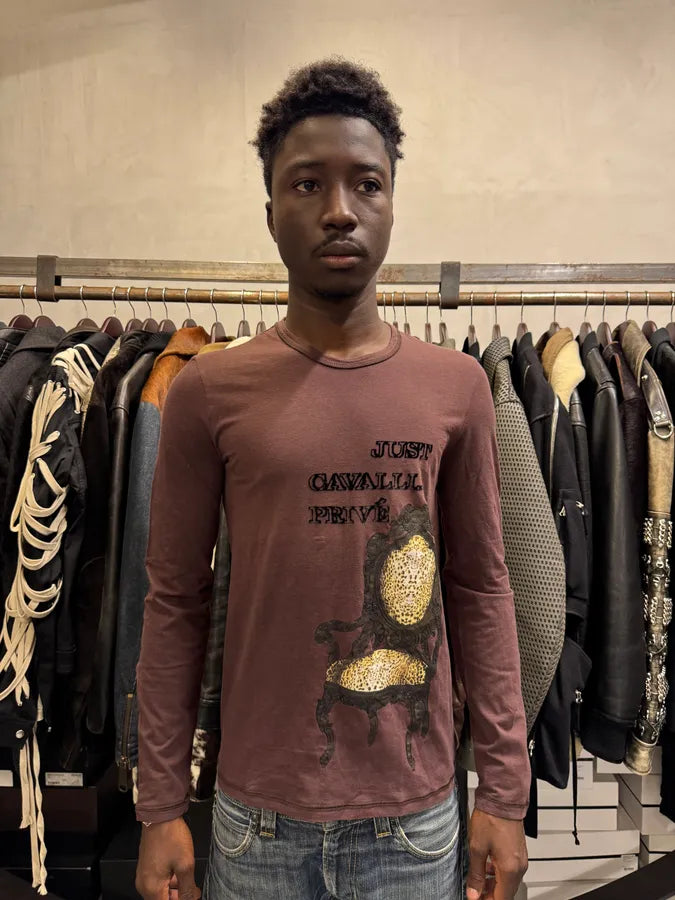 Cavalli Brown Cheetah Cozy Chair Longsleeves hSSAgOe 1