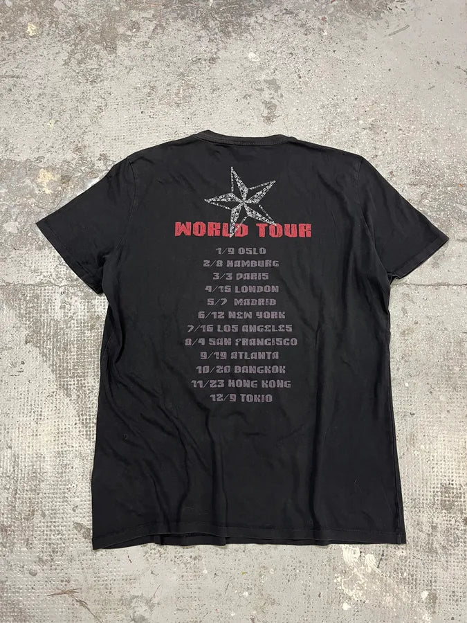 Cavalli Cheetah Leopard Guitar Black World Tour T-Shirt kSJQKtK 3