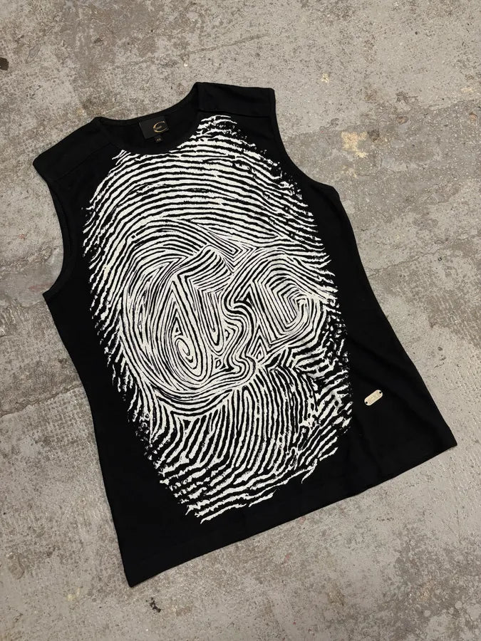 Cavalli DNA Finger Print Black & White Tank Top mgkNCHy 3
