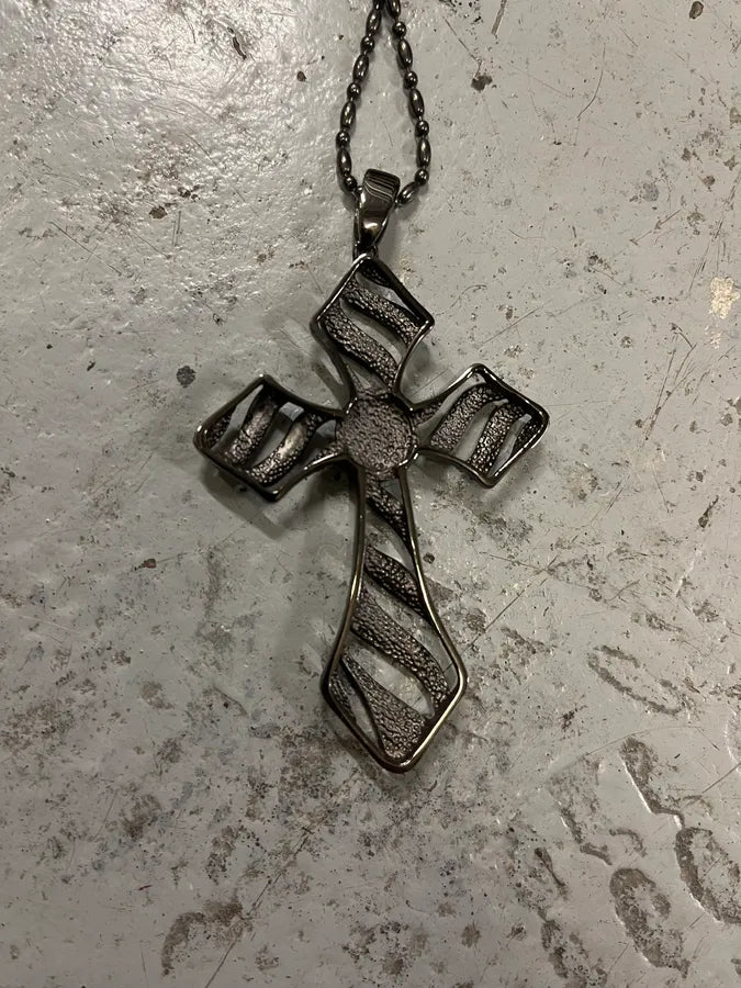 Cavalli Embellished Studded Cross Necklace PswOBVb 7