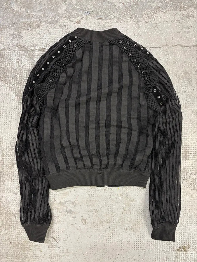 SS2018 Cavalli Eyeled Black Cropped Jacket (S/M) rqAYaQH 5