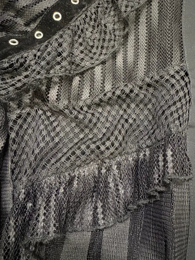 SS2018 Cavalli Eyeled Black Cropped Jacket (S/M) rqAYaQH 8