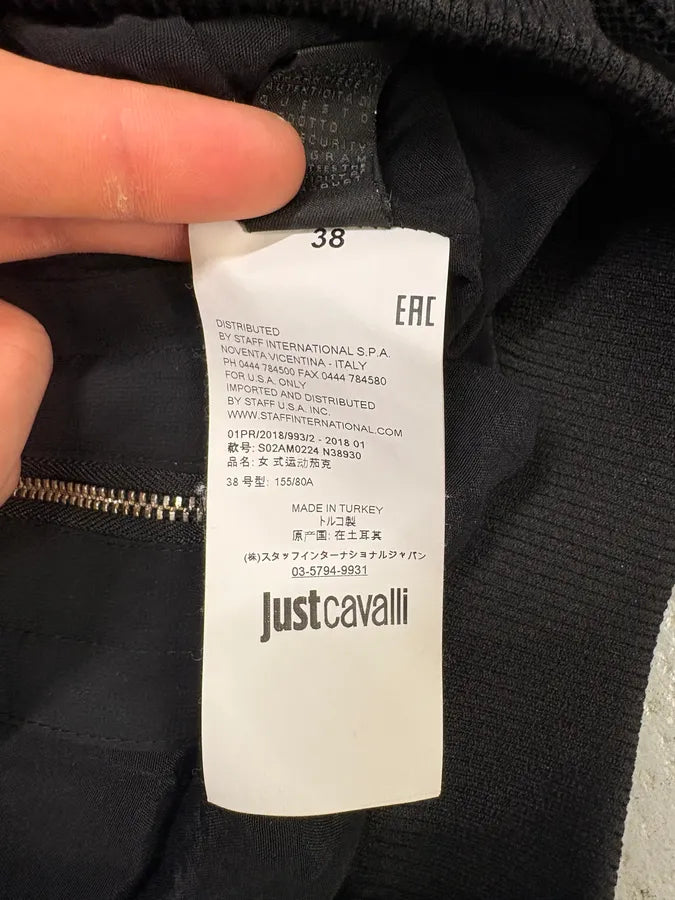 SS2018 Cavalli Eyeled Black Cropped Jacket (S/M) rqAYaQH 10