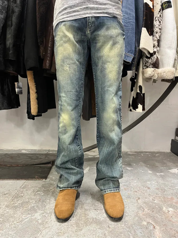 Cavalli Faded Blue Caw Patchwork Denim Jeans eVXHuTd 0