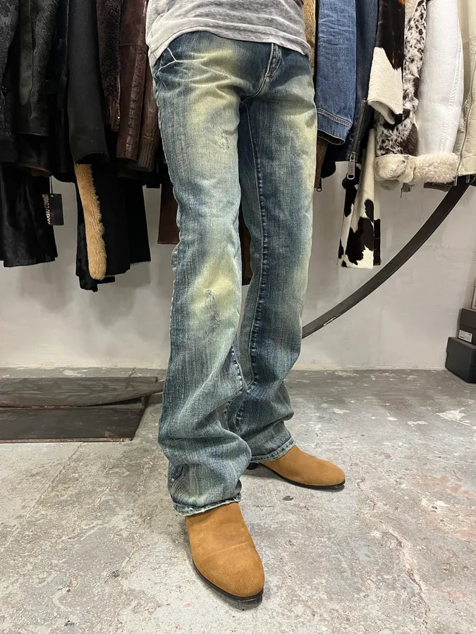 Cavalli Faded Blue Caw Patchwork Denim Jeans eVXHuTd 2