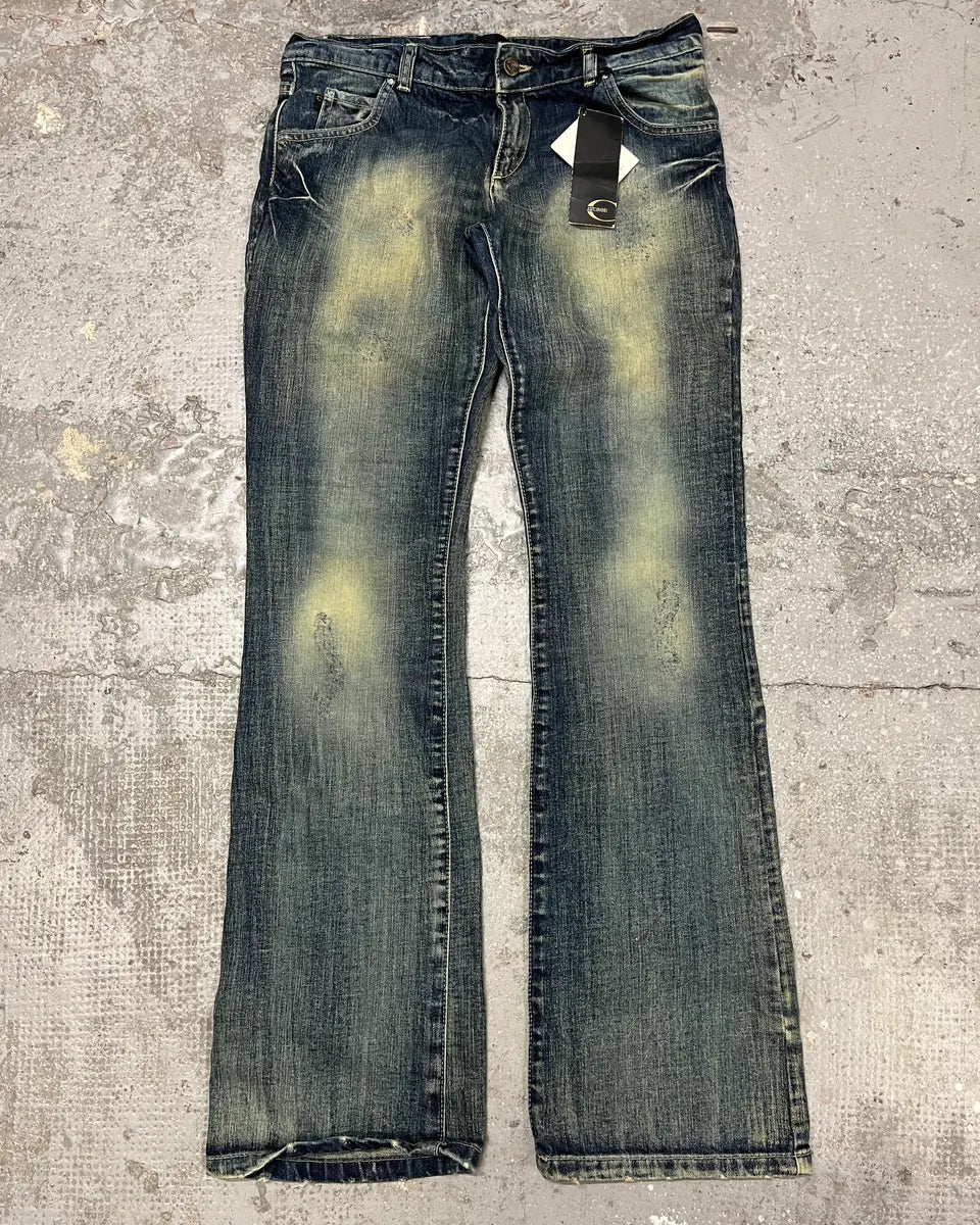 Cavalli Faded Blue Caw Patchwork Denim Jeans eVXHuTd 5