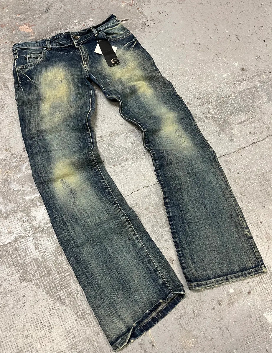Cavalli Faded Blue Caw Patchwork Denim Jeans eVXHuTd 9