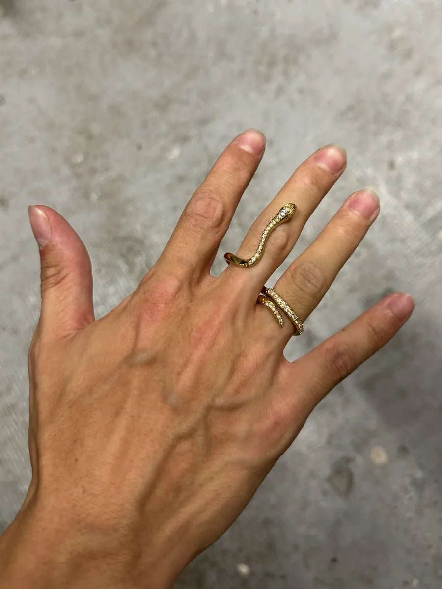 Cavalli Gold Snake 2 Fingers Rings Zidonem 0