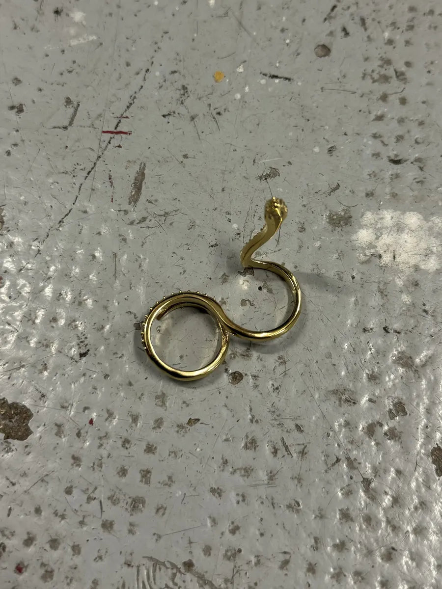 Cavalli Gold Snake 2 Fingers Rings Zidonem 10
