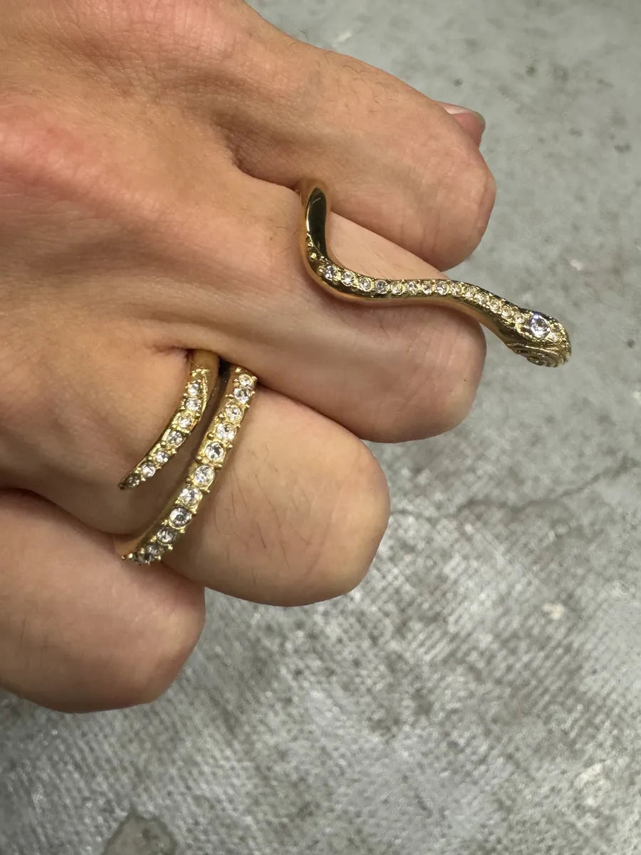 Cavalli Gold Snake 2 Fingers Rings Zidonem 5