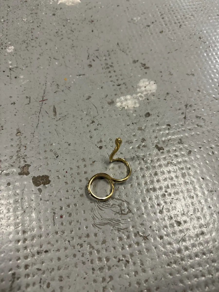 Cavalli Gold Snake 2 Fingers Rings Zidonem 7