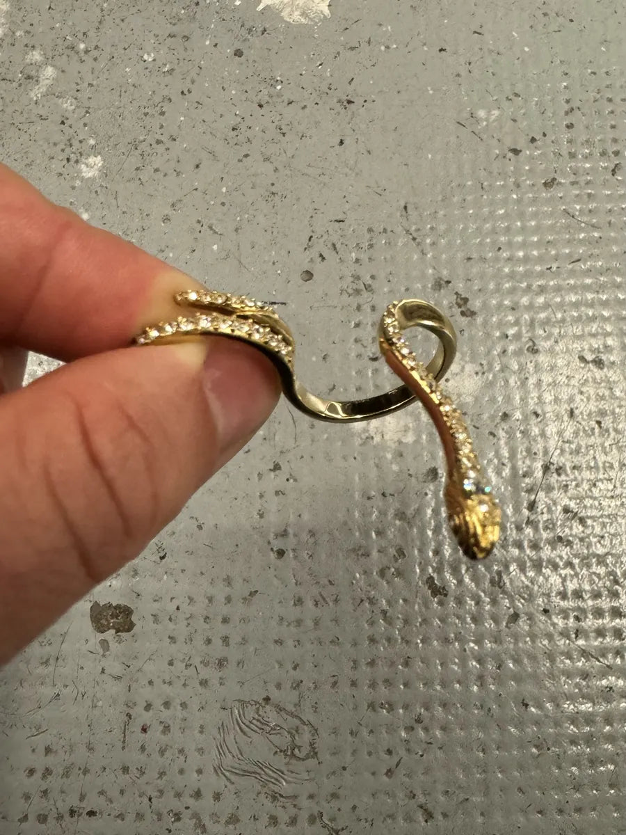 Cavalli Gold Snake 2 Fingers Rings Zidonem 9