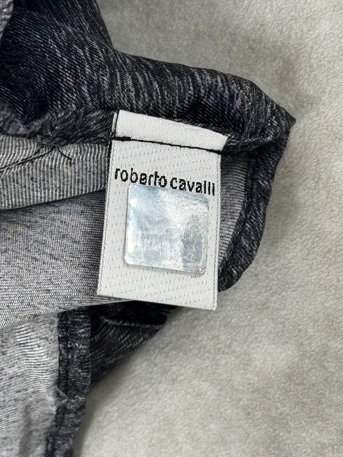 2000s Roberto Cavalli Grey Abstract Shirt  ijSFSYQ 12