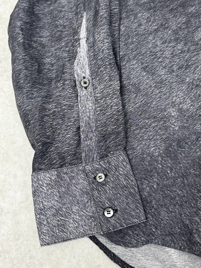 2000s Roberto Cavalli Grey Abstract Shirt  ijSFSYQ 8