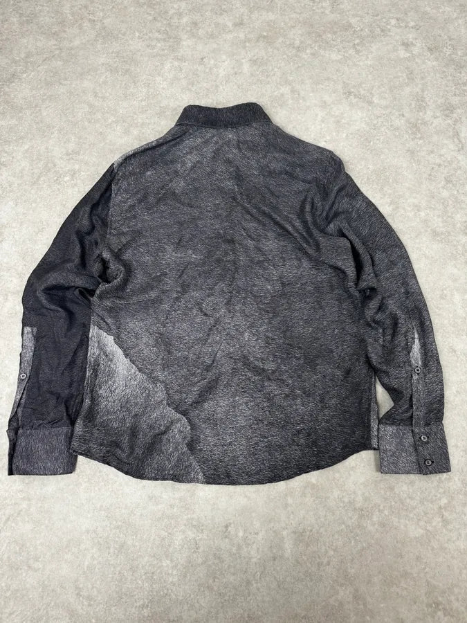 2000s Roberto Cavalli Grey Abstract Shirt  ijSFSYQ 3