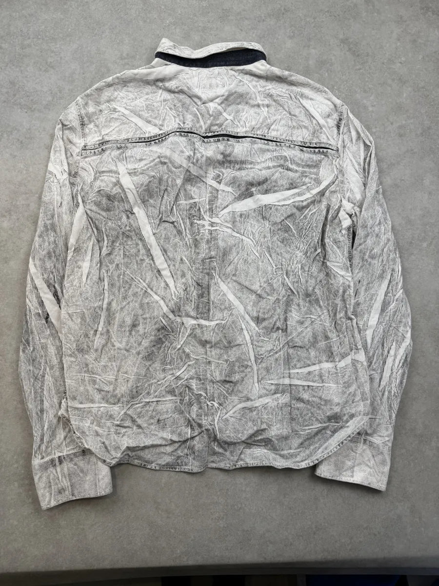 2000s Cavalli Grey Abstract Print Shirt IviGbhV 6