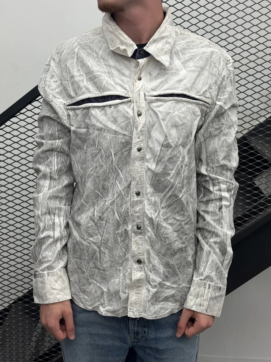 2000s Cavalli Grey Abstract Print Shirt IviGbhV 1
