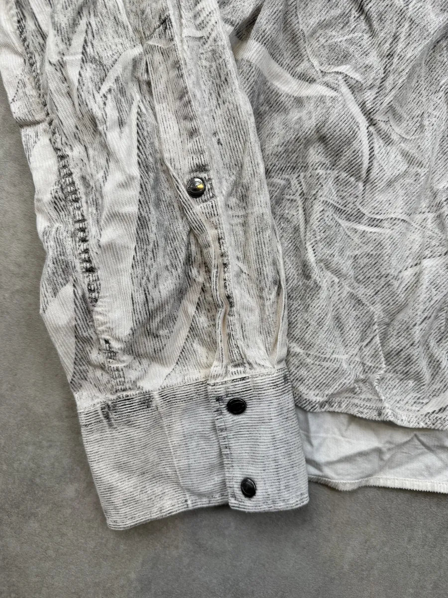 2000s Cavalli Grey Abstract Print Shirt IviGbhV 4