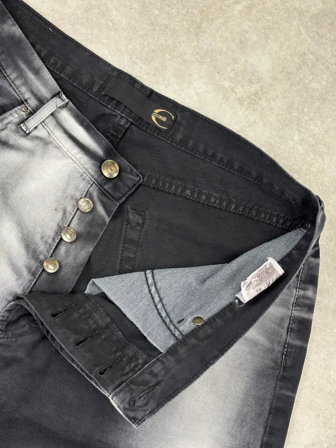 2000s Cavalli Gradient Black & Grey Pants DuNTerW 9