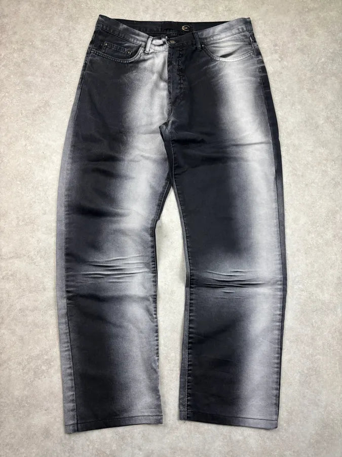 2000s Cavalli Gradient Black & Grey Pants DuNTerW 0