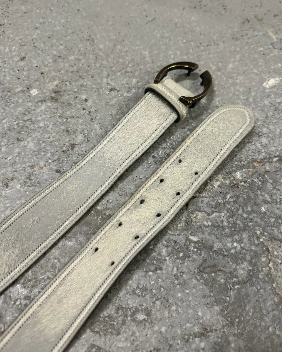Cavalli Grey Light Pony Hair Leather Belt (OS) 2