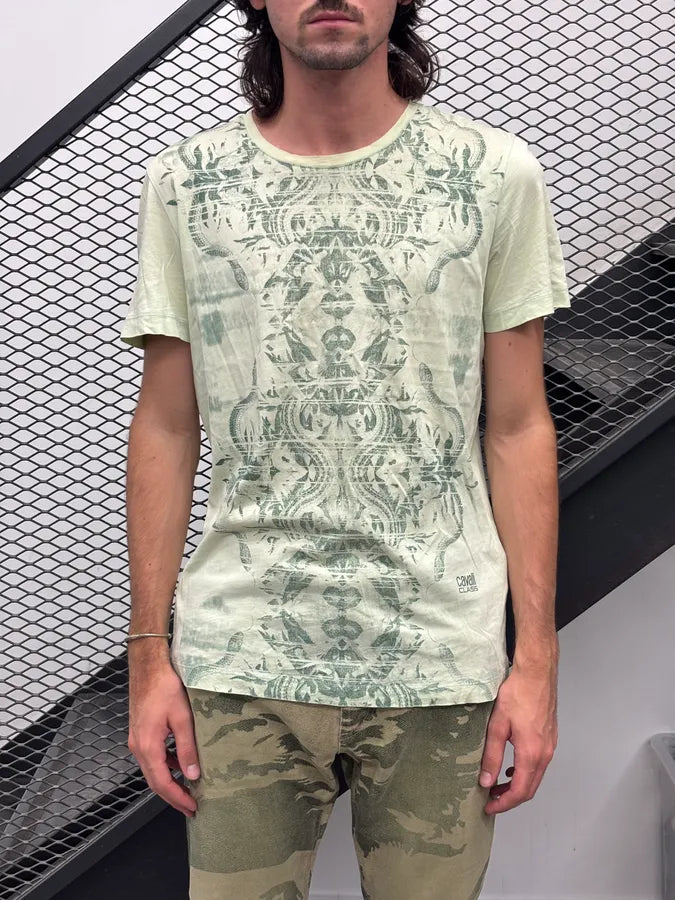 Cavalli Light Green Mozaic Snake T-shirt  fsNpAyN 1