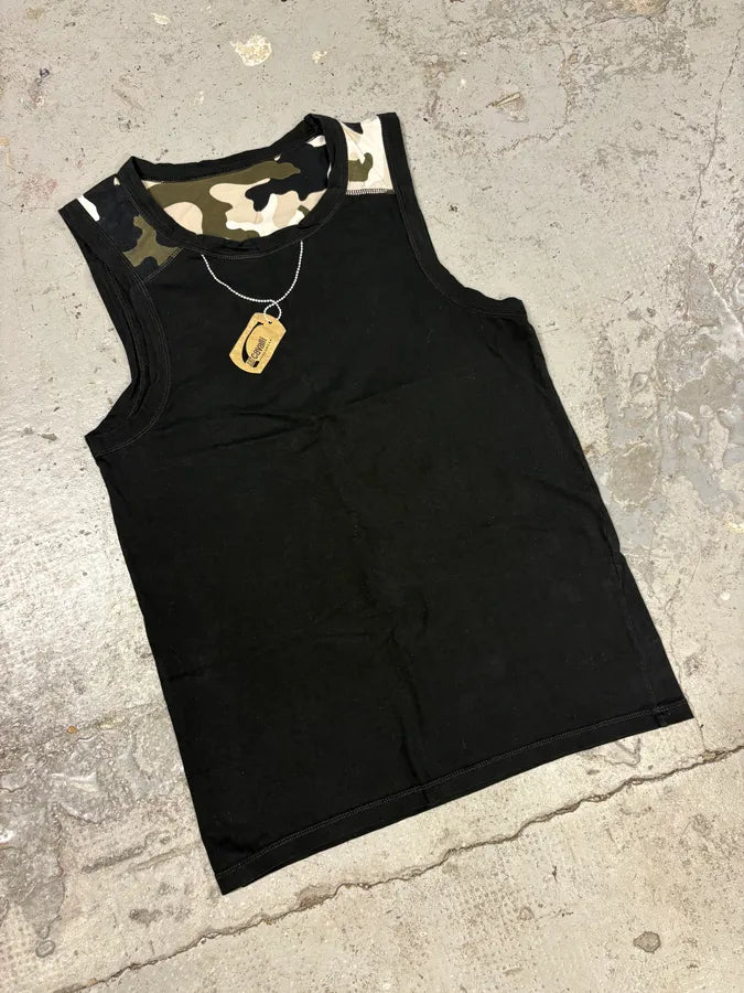 Cavalli Military Trompe L’oeil Necklace Black Tank Top VgzZfLB 2