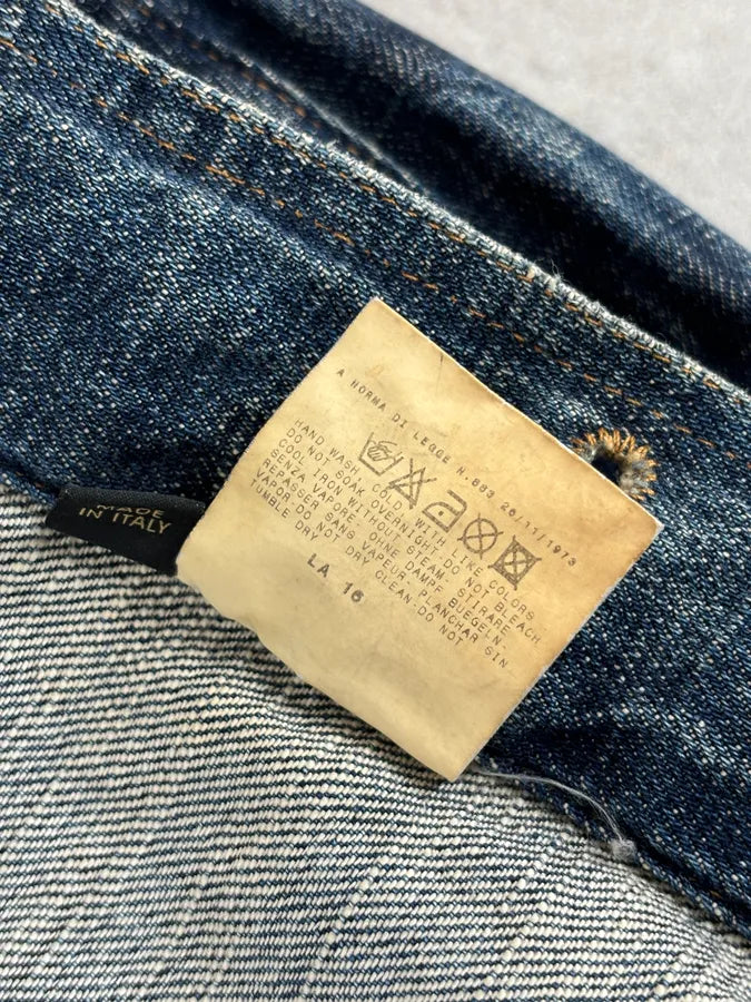 2000S Cavalli Navy Faded Denim Jacket VesMFfN 13