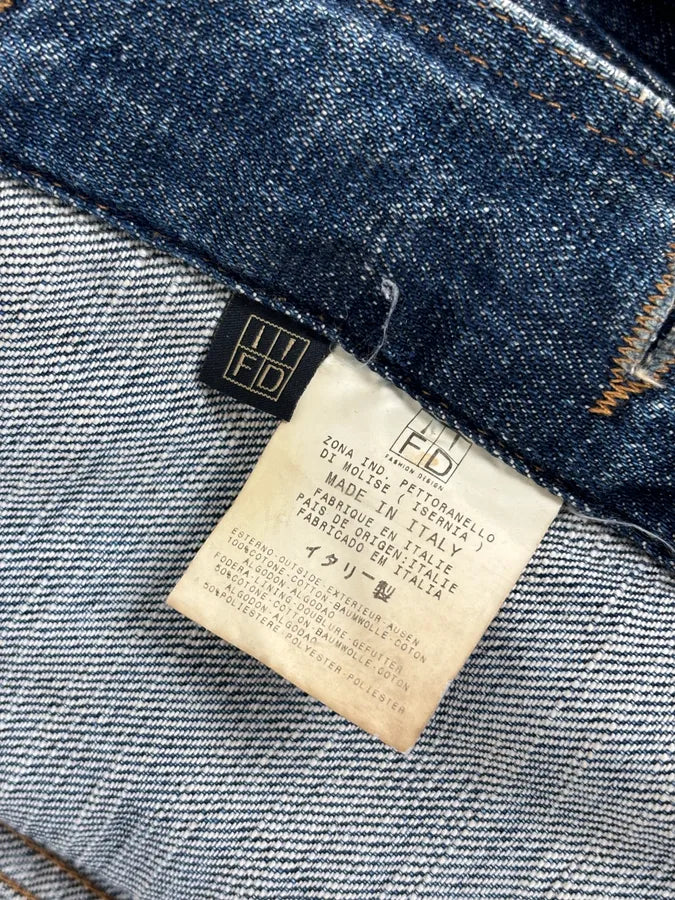 2000S Cavalli Navy Faded Denim Jacket VesMFfN 12