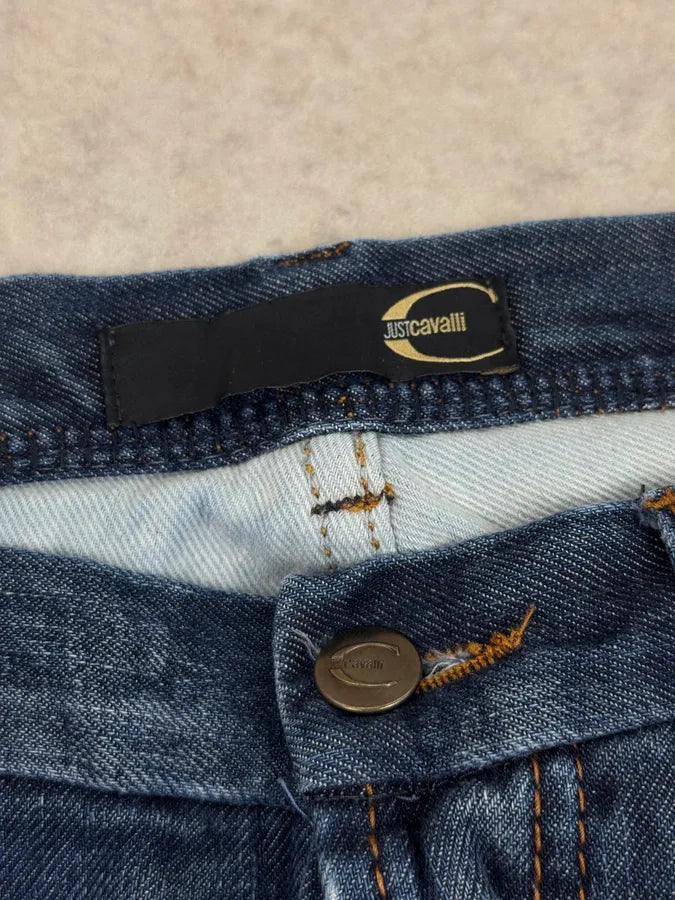2010S Cavalli Navy Faded Storm Denim Jeans GfhJzZK 10