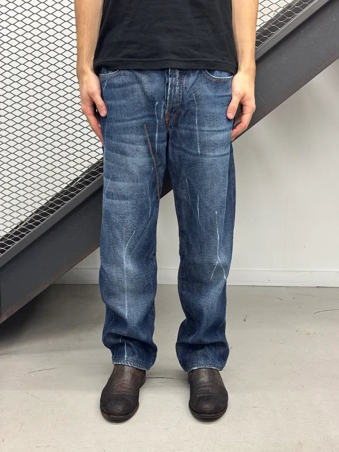 2010S Cavalli Navy Faded Storm Denim Jeans GfhJzZK 0