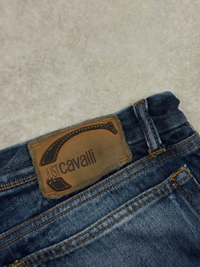 2010S Cavalli Navy Faded Storm Denim Jeans GfhJzZK 12